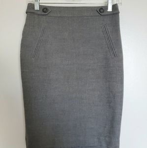 LOFT gray pencil skirt